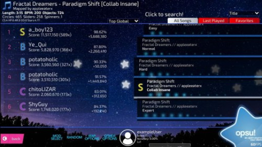 Opsu!(Beatmap player for Android)