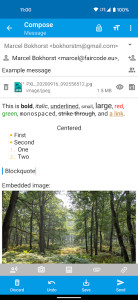 FairEmail, privacy aware email