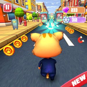 Cat and Jerry surf the subway Dash