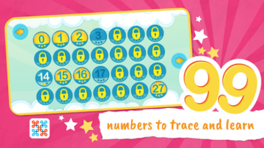 Preschool Number Tracing 1-99